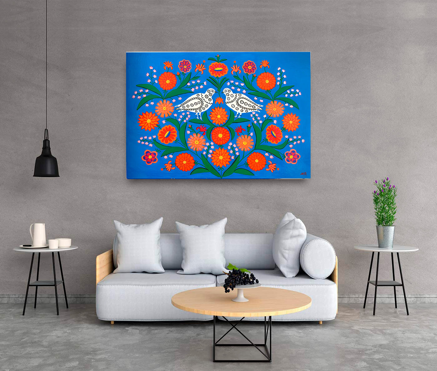 Mariia Prymachenko Canvas Wall Art - Celebrate Ukrainian Folk Art