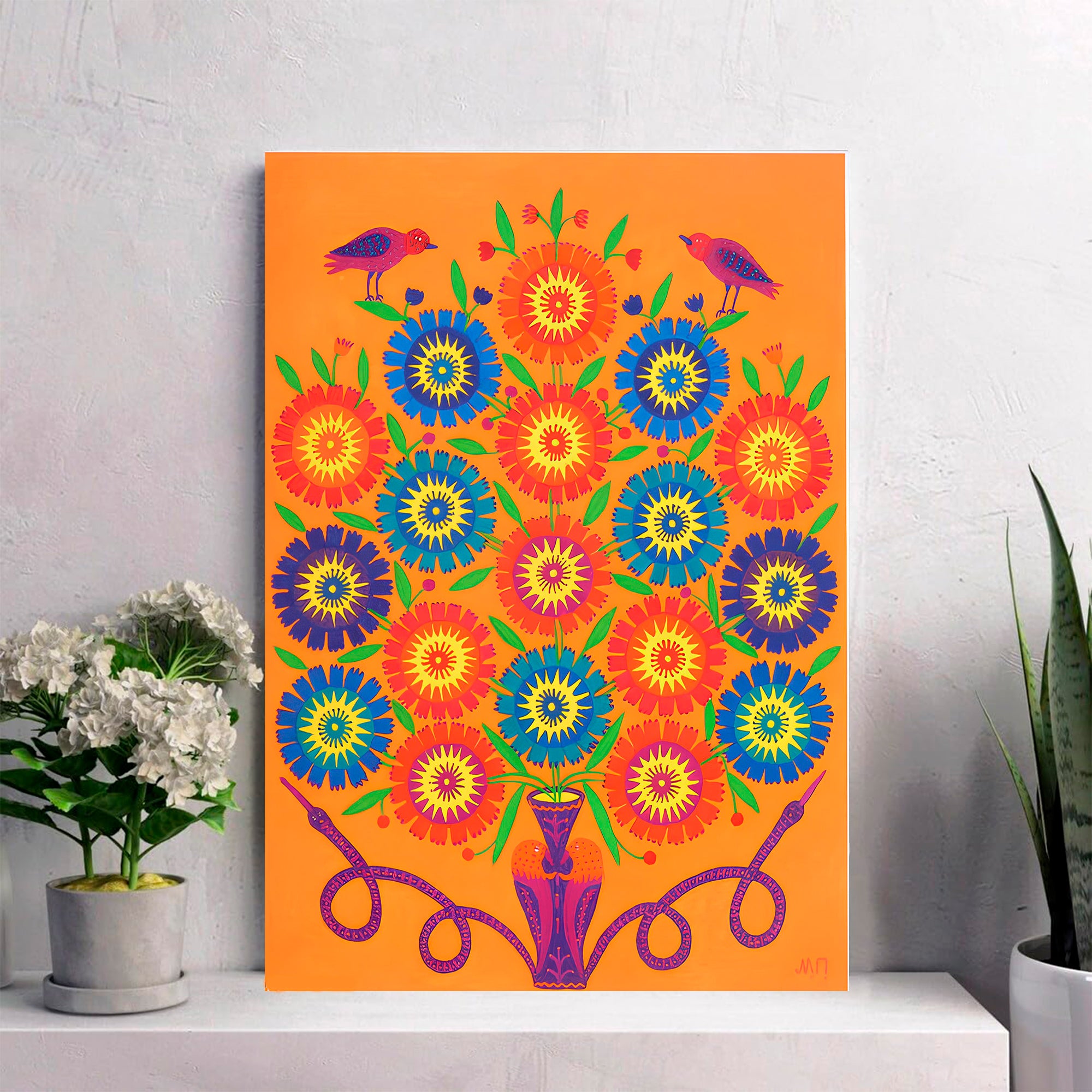 Mariia Prymachenko Canvas Wall Art - Celebrate Ukrainian Folk Art