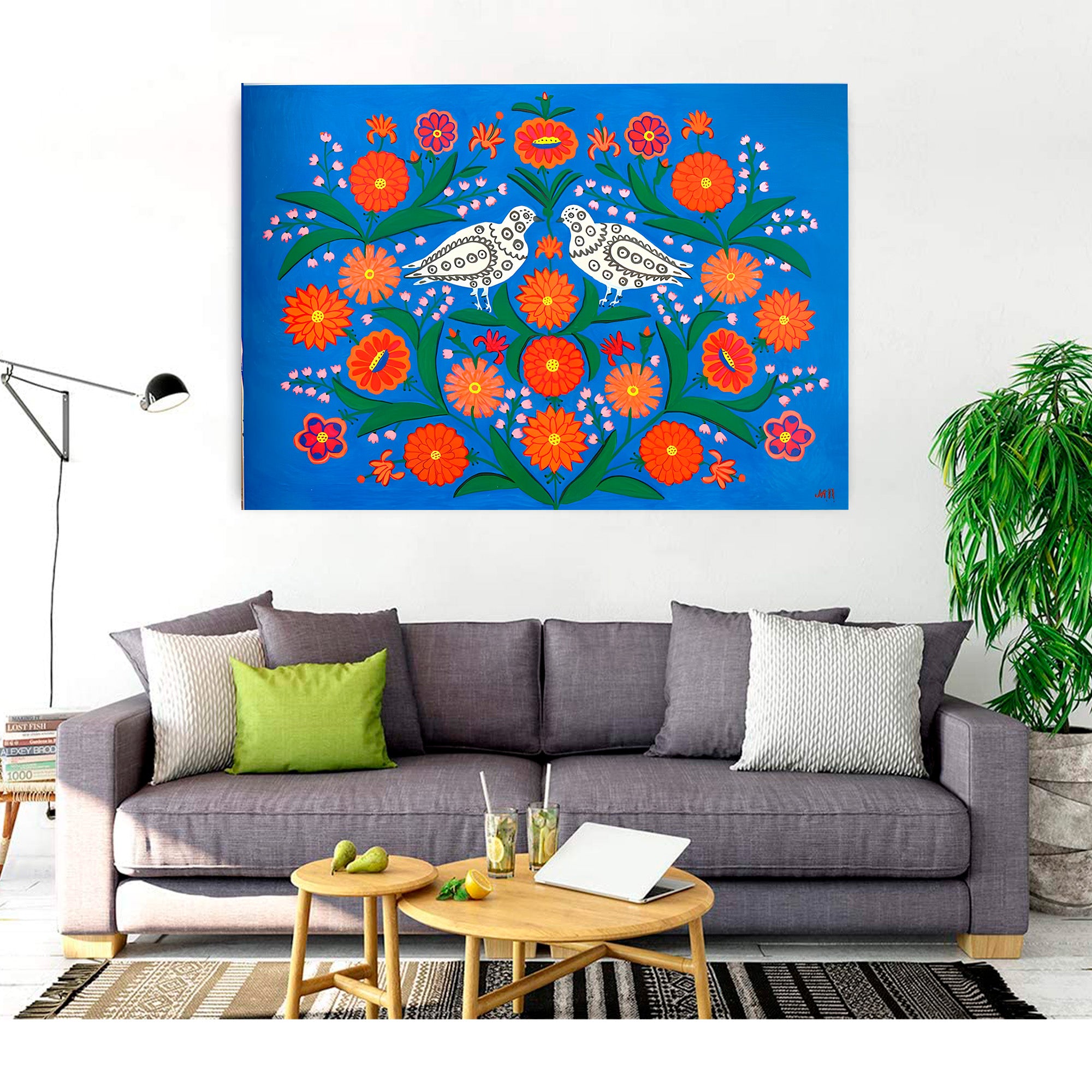 Mariia Prymachenko Canvas Wall Art - Celebrate Ukrainian Folk Art