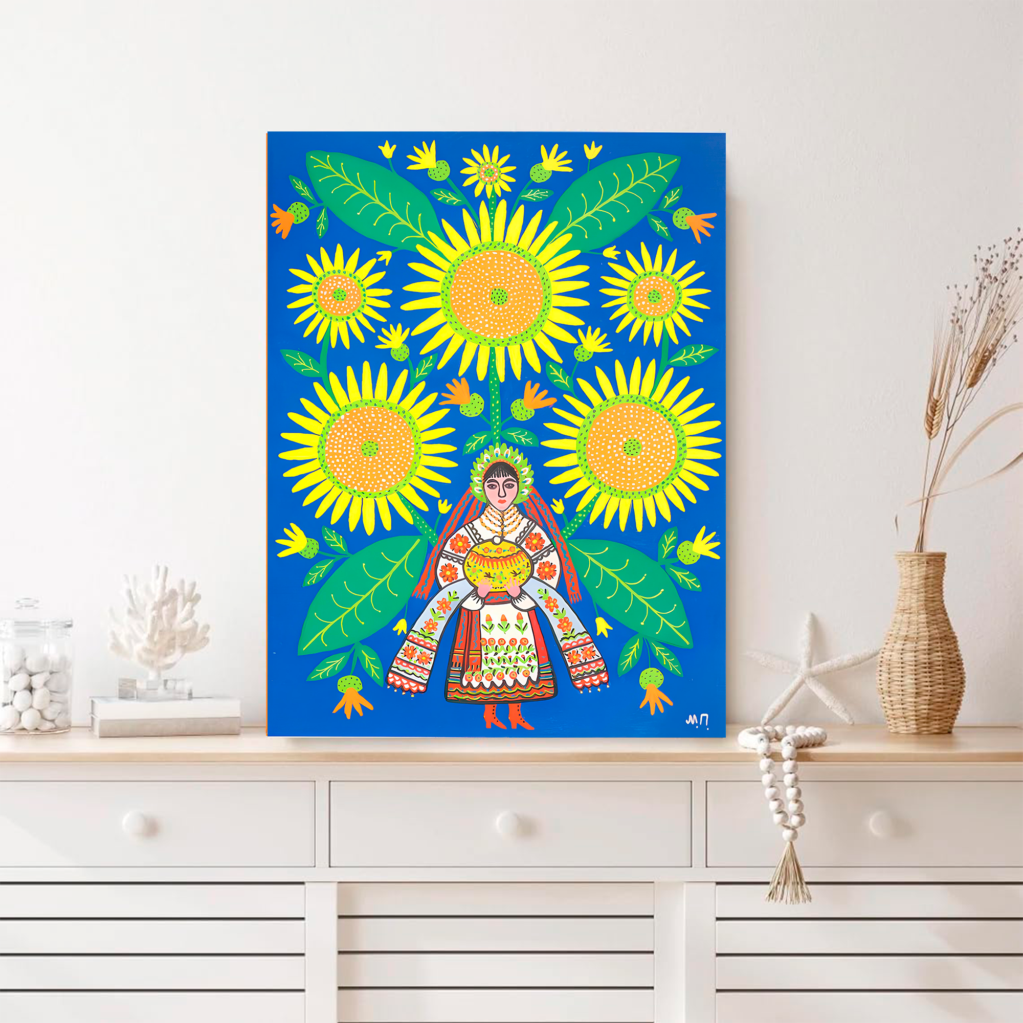 Mariia Prymachenko Canvas Wall Art - Celebrate Ukrainian Folk Art