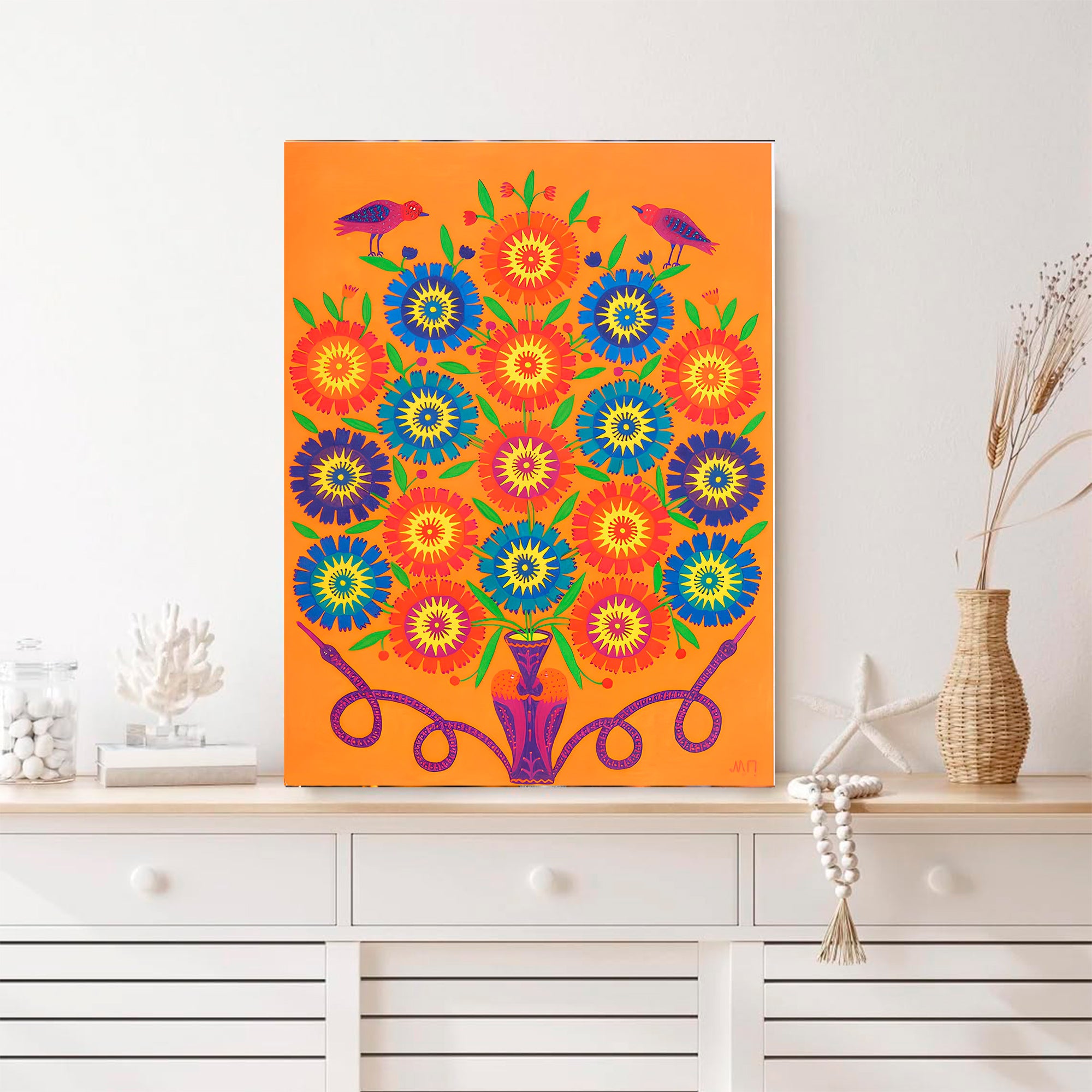 Mariia Prymachenko Canvas Wall Art - Celebrate Ukrainian Folk Art